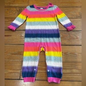 (885)+BABY GAP RAINBOW ROMPER+